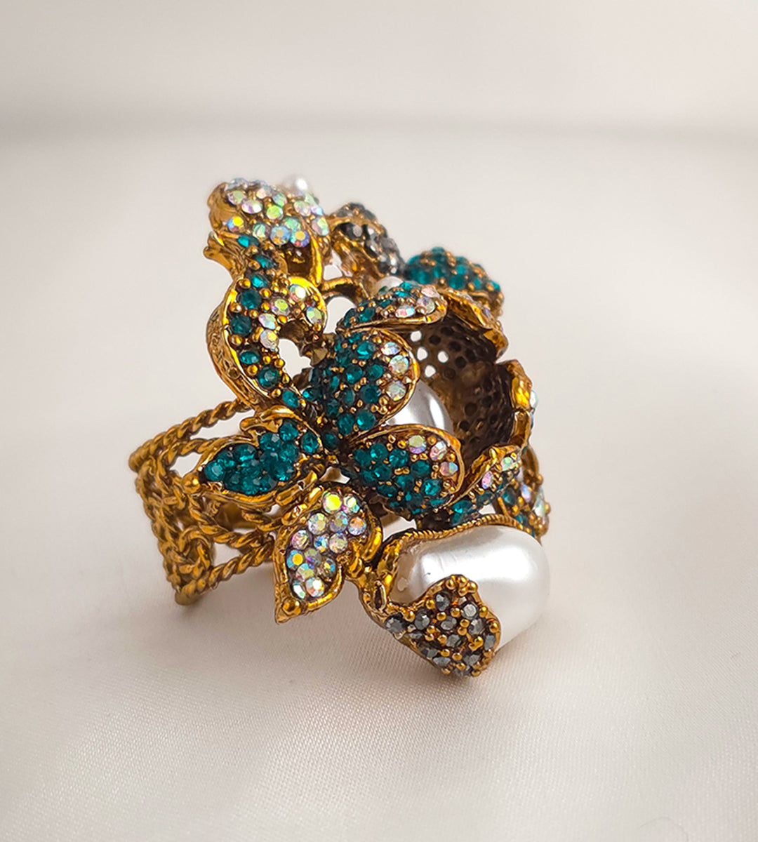 Turquoise Ottoman Pearl Ring