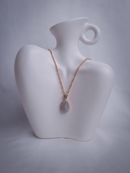Flower Teardrop Pendant