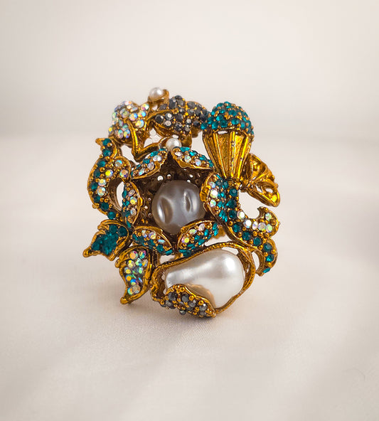 Turquoise Ottoman Pearl Ring