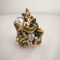 Emerald Floral Bouquet Ring