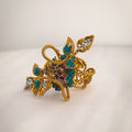 Teal Vine Statement Rring