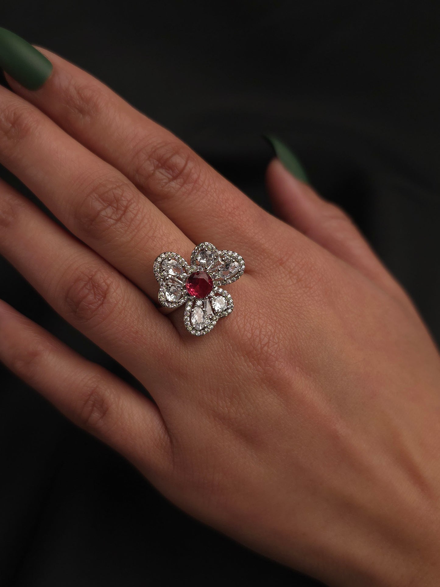 Floral Cluster  Ring