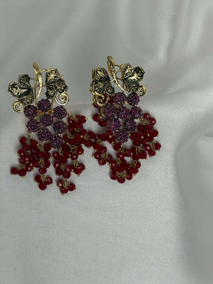 Garnet Grape Cluster Dangles
