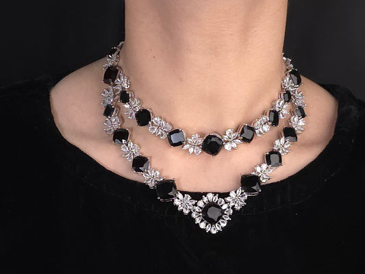Luminous Noir American Diamond Set