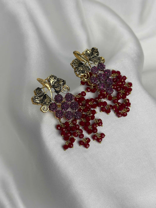 Garnet Grape Cluster Dangles