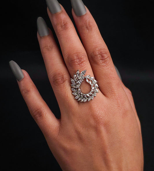 Obsidian Whirl Ring