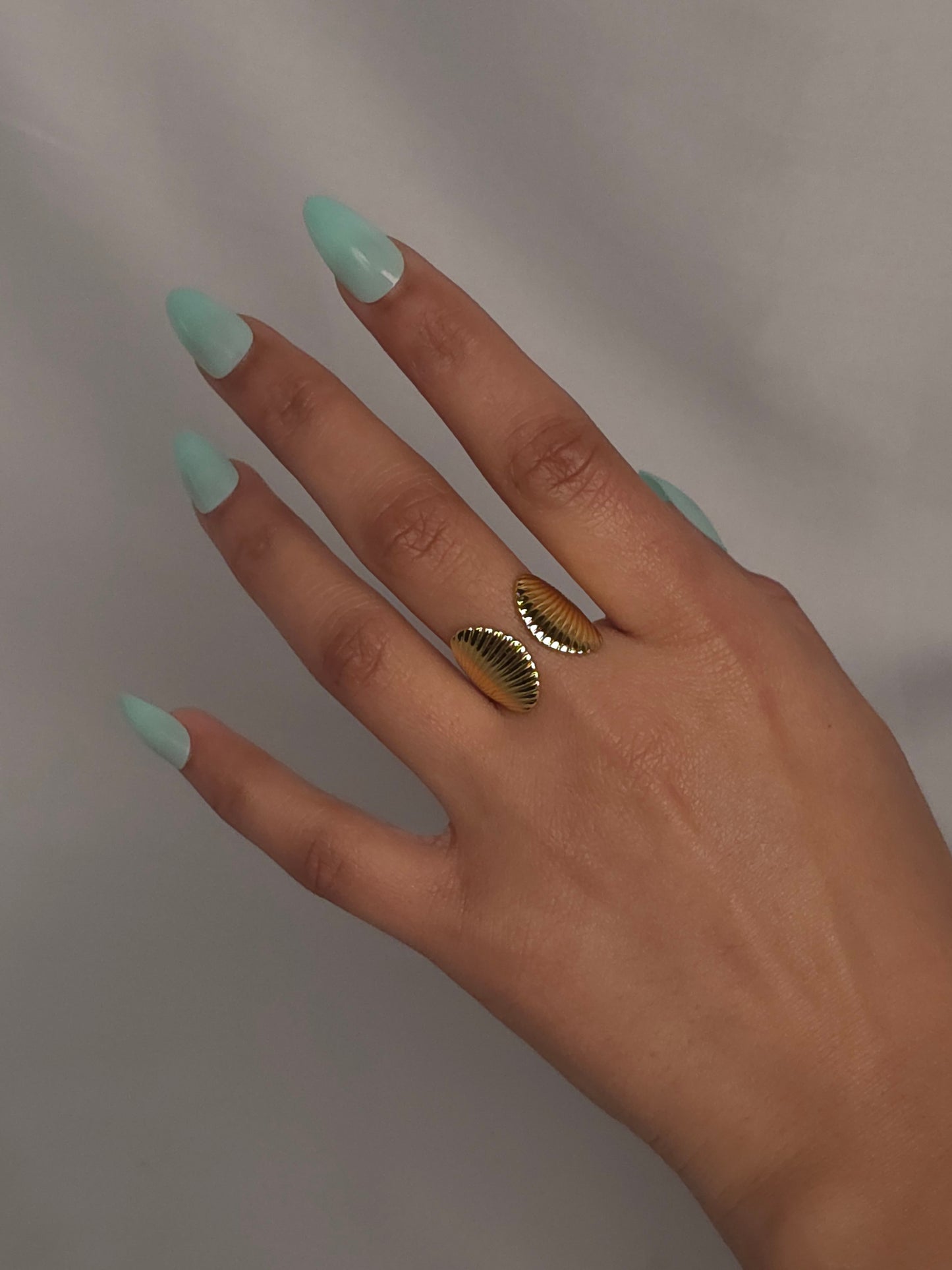 Dual Shell Open Band Ring