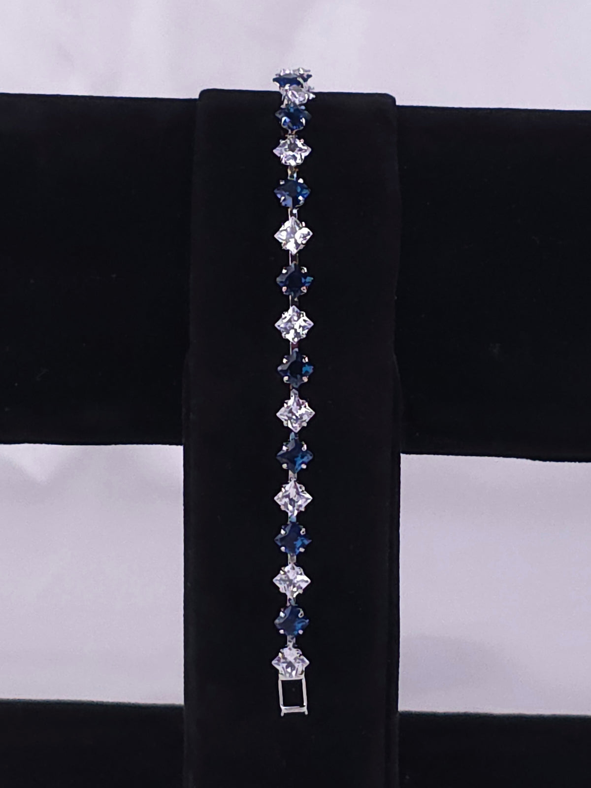 Alternating Squares Crystal Bracelet