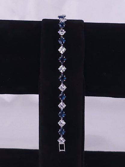 Alternating Squares Crystal Bracelet