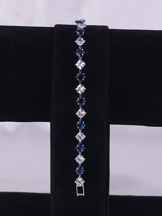 Alternating Squares Crystal Bracelet
