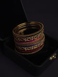 Leafy Oxidized Tone Bangles