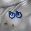 Cobalt Knot Earrings Set