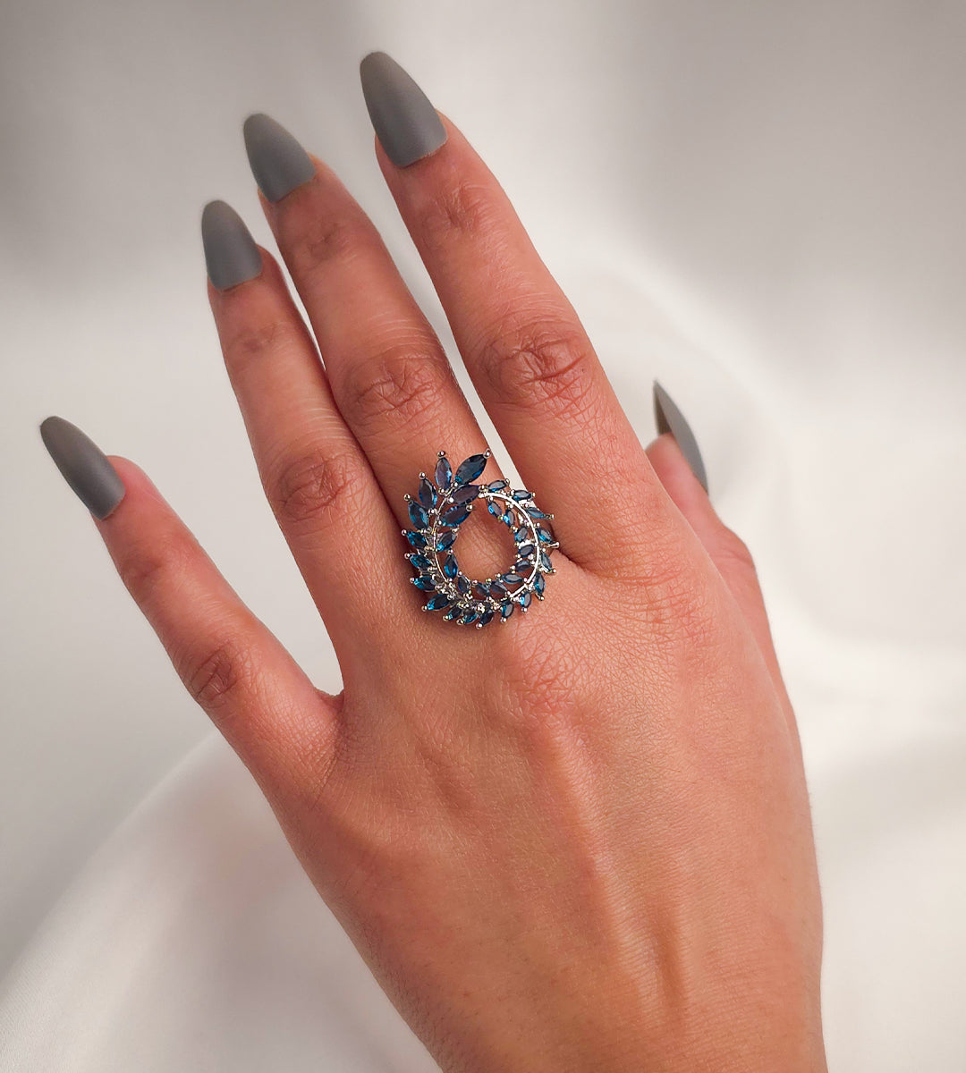 Obsidian Whirl Ring