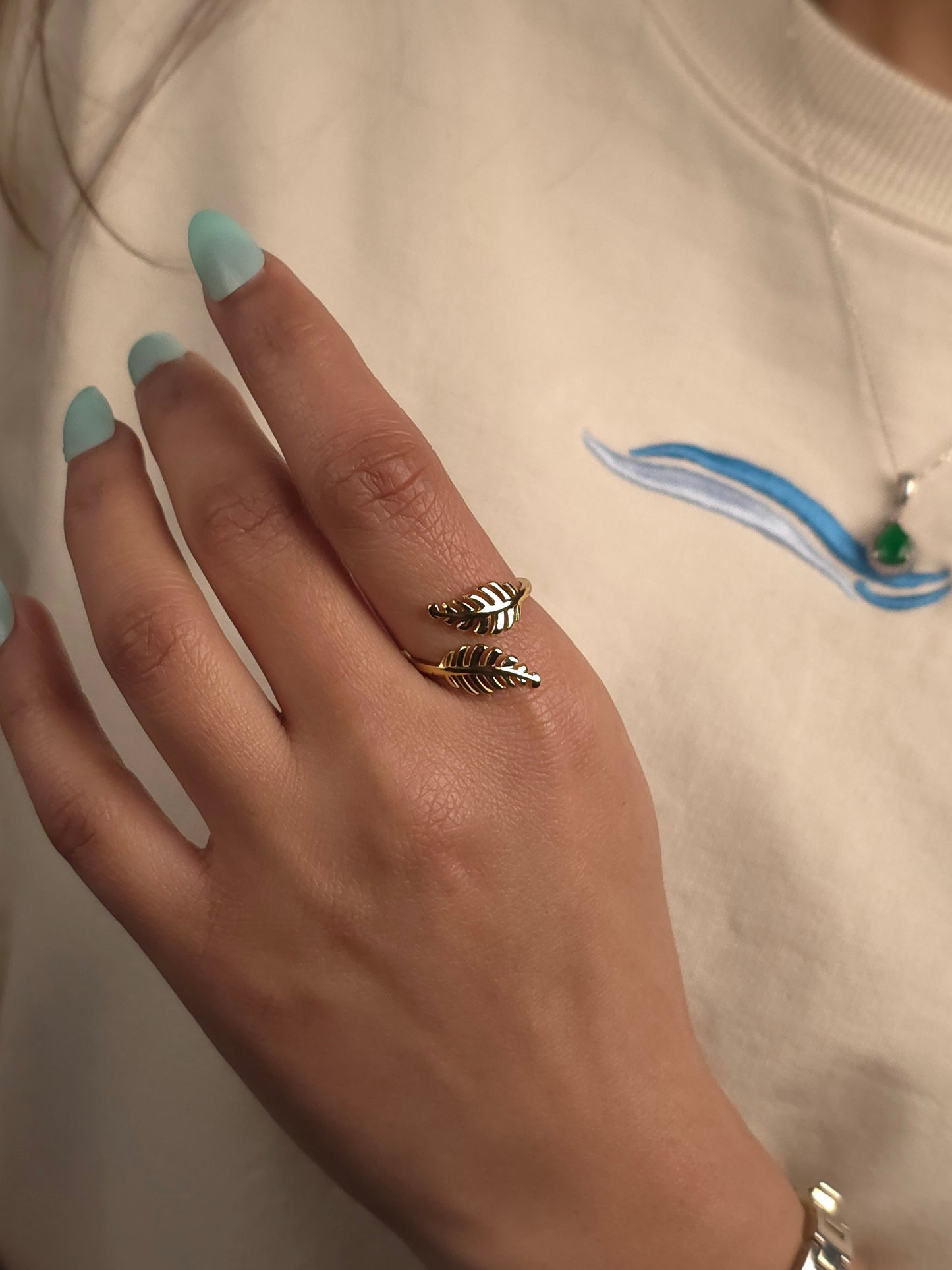 Athena Leaf Ring