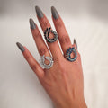 Obsidian Whirl Ring