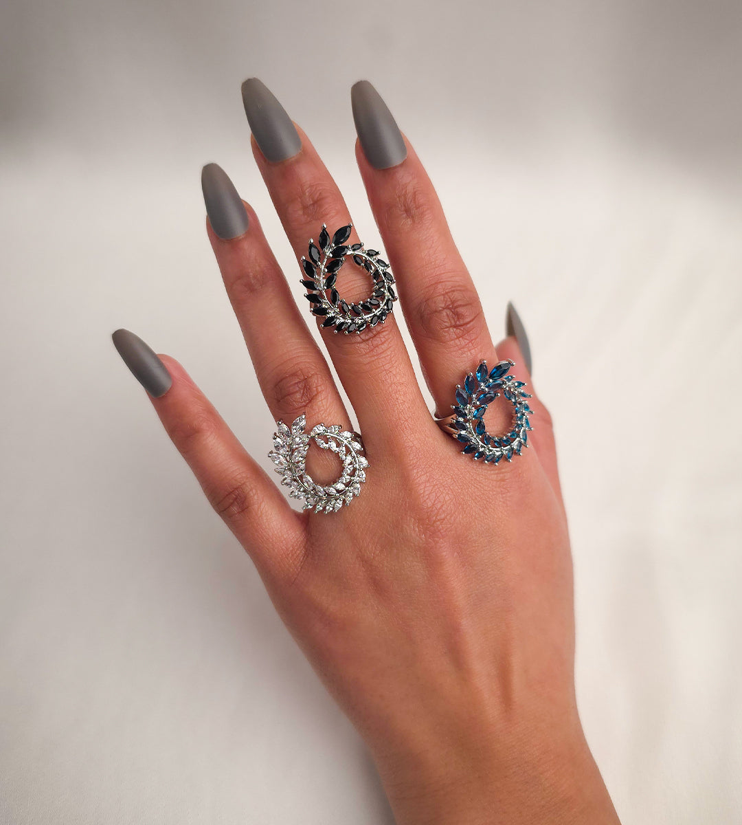 Obsidian Whirl Ring