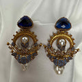 Emerald &  Pearl Turkish Artisan Earrings