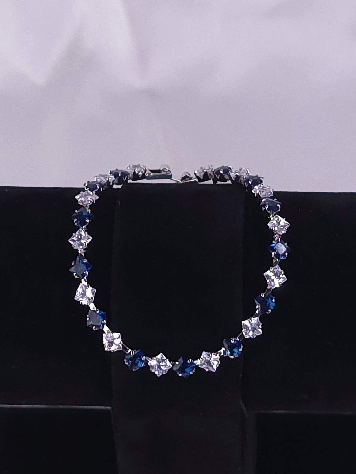 Alternating Squares Crystal Bracelet