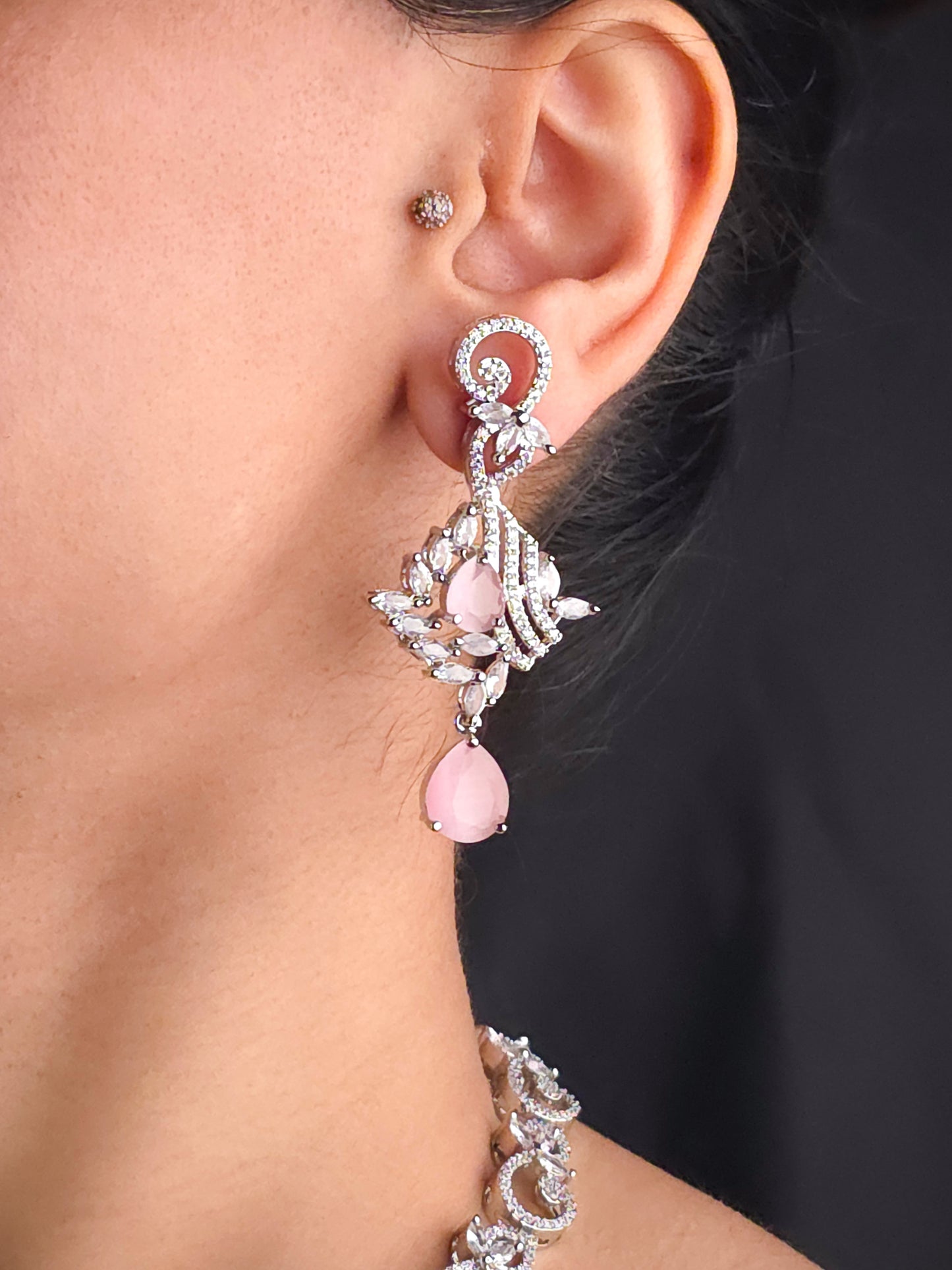 Pink Filigree Medallion Set