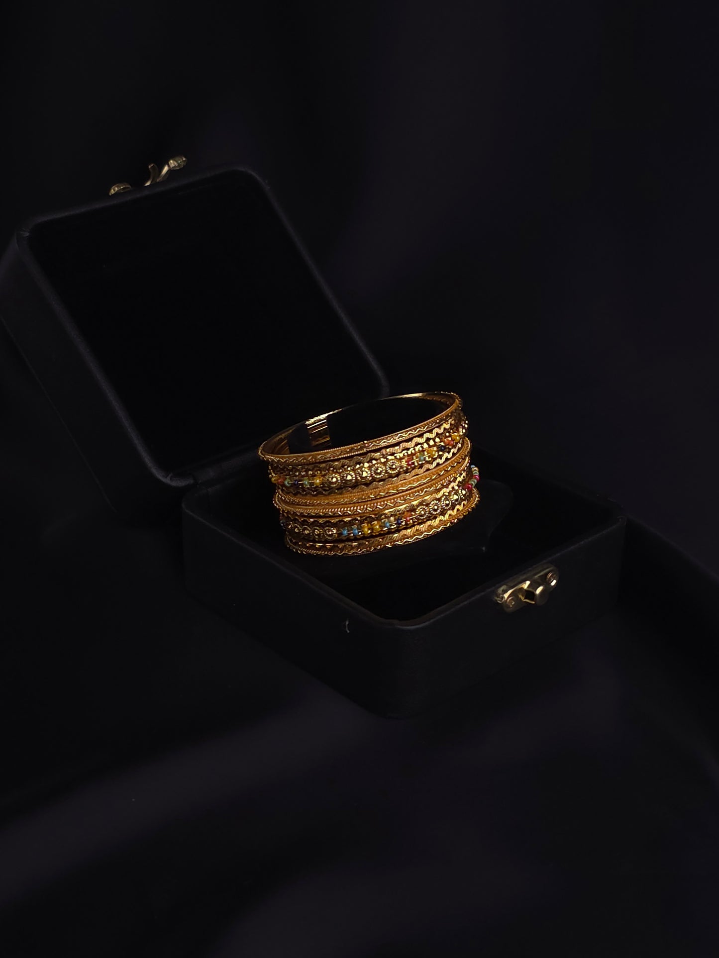 Multicolored Beaded Bangles