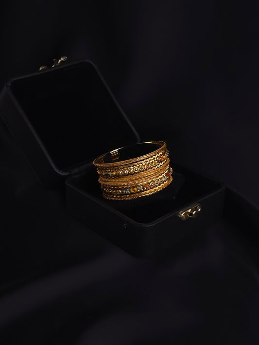 Multicolored Beaded Bangles