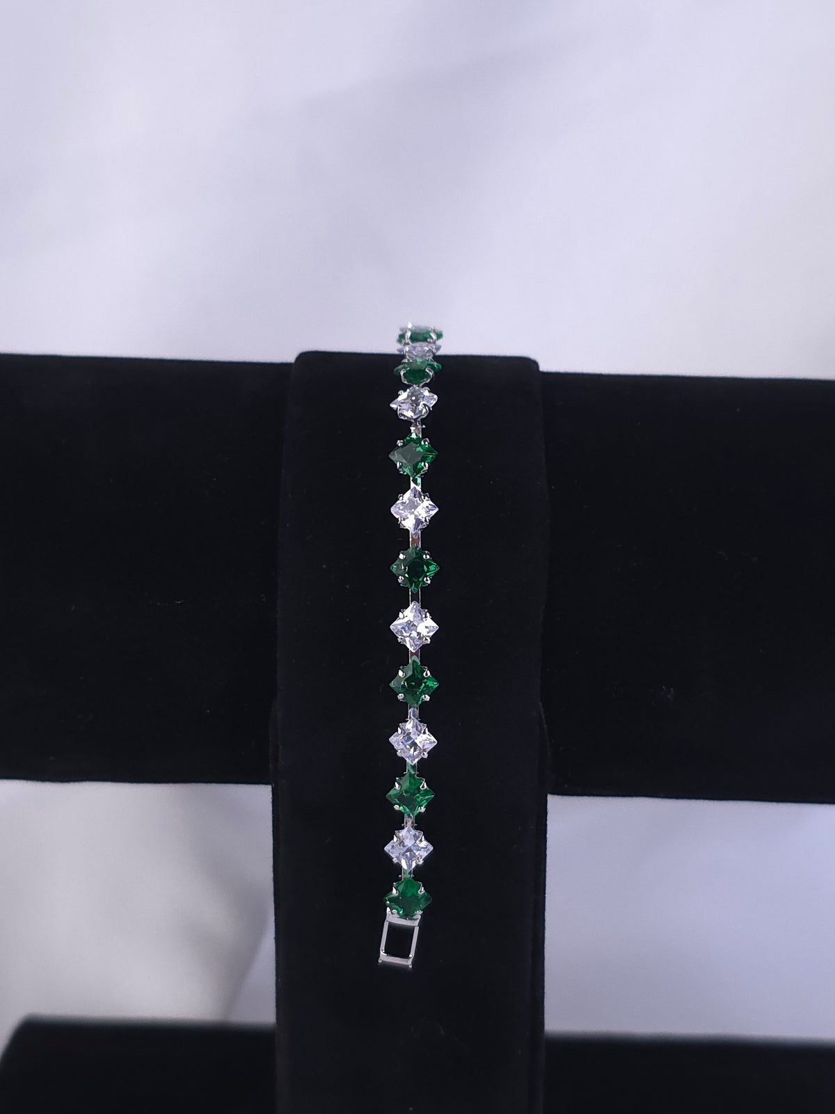 Alternating Squares Crystal Bracelet