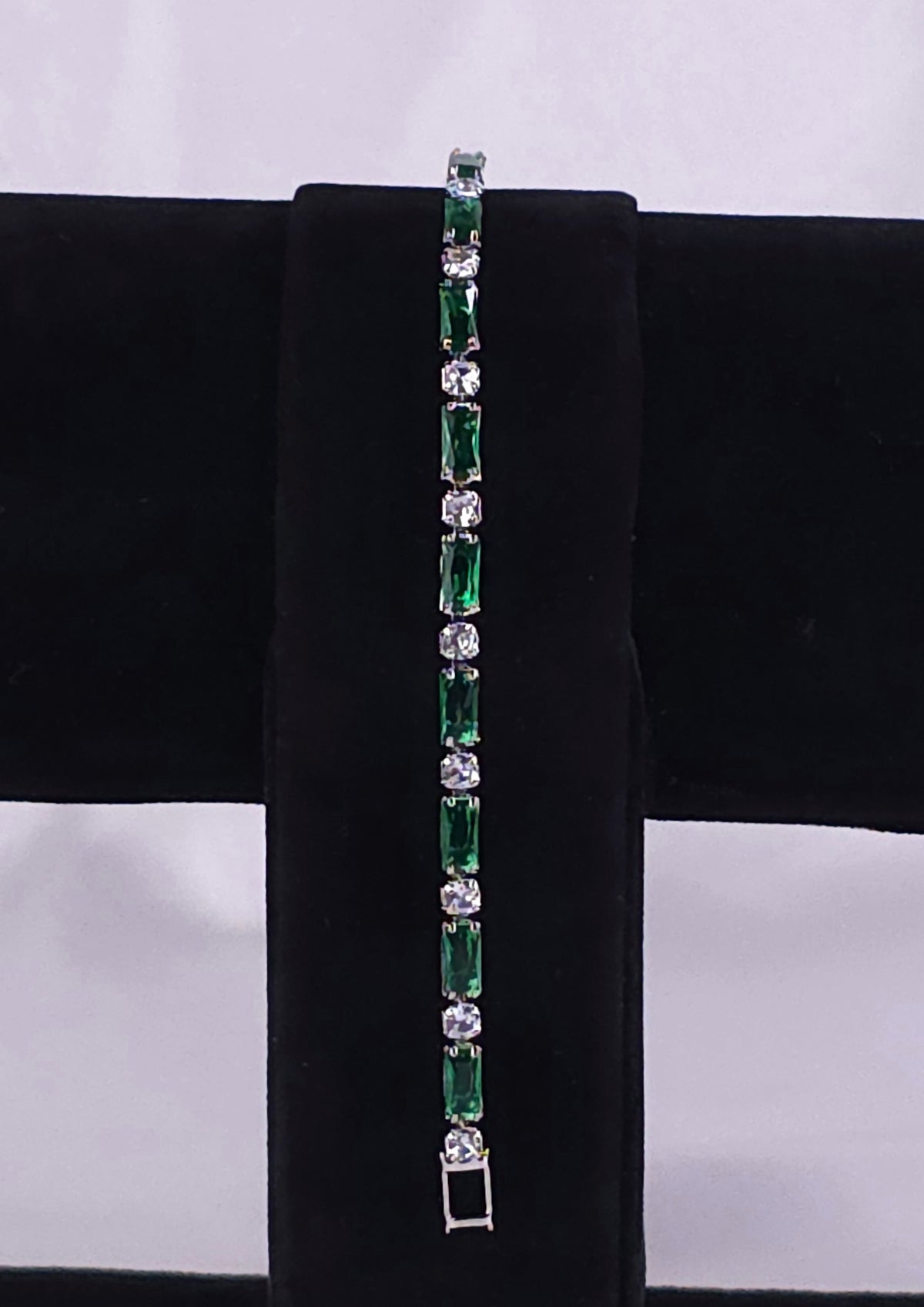 Emerald and Crystal Bracelet