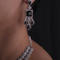 Layered Halo Drop Necklace