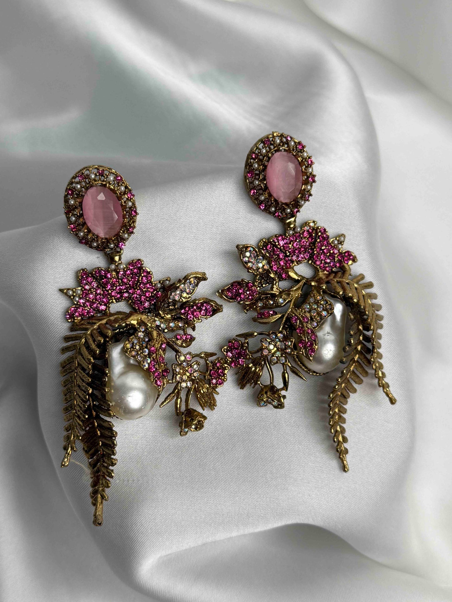 Blush Orchard Statement Earrings