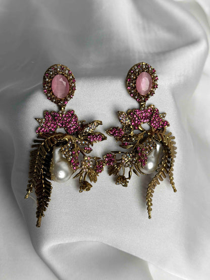 Blush Orchard Statement Earrings