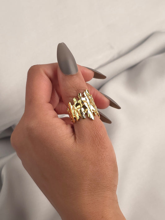 Sculpted Drip Ring