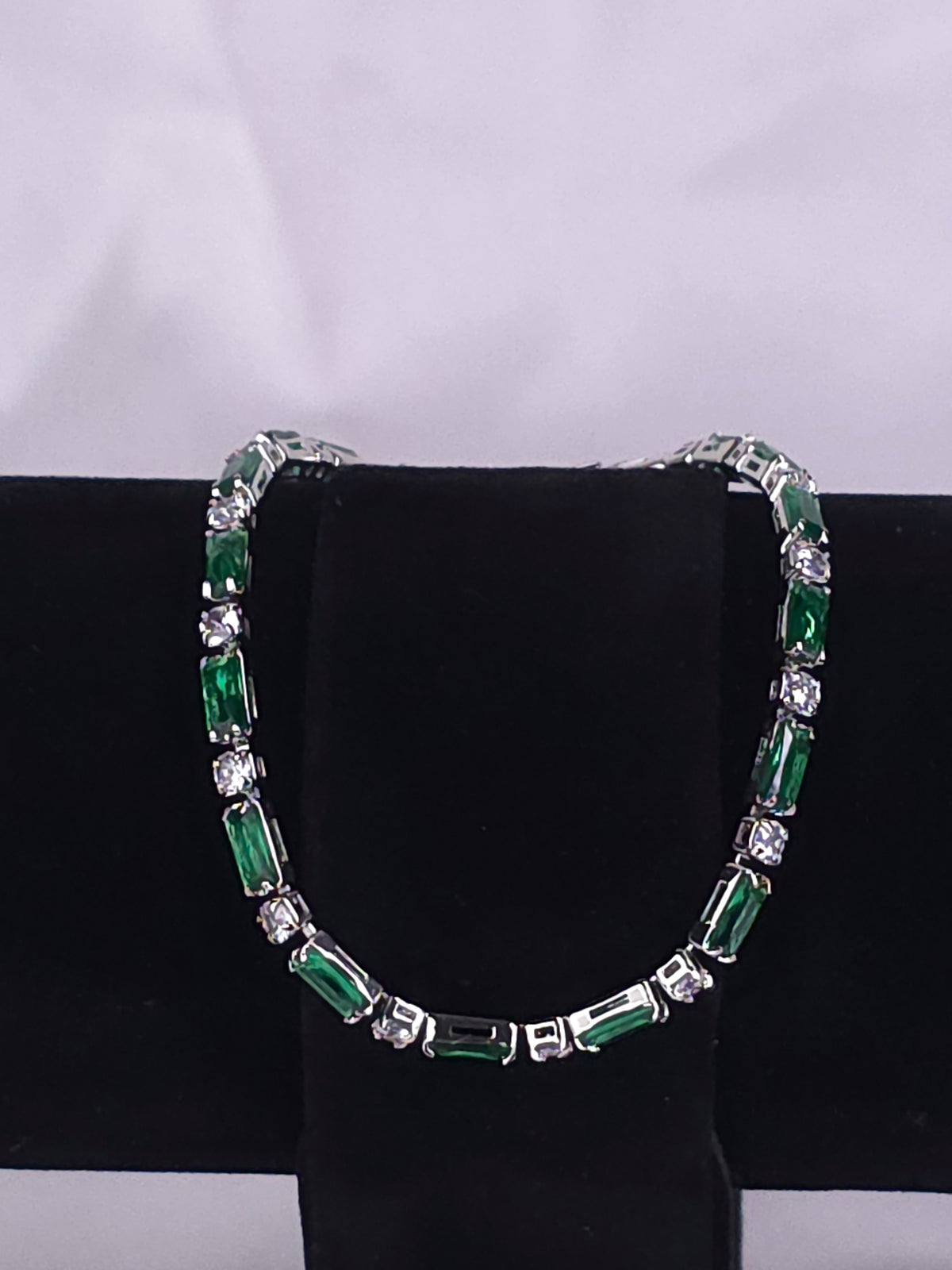 Emerald and Crystal Bracelet