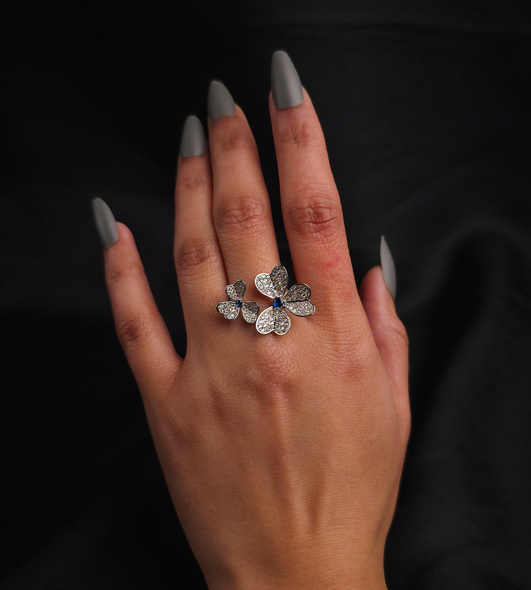 Twin Blossom Ring