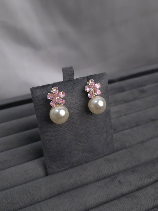 Flower Pearl Studs
