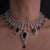 Sapphire Glow American Diamond Necklace Set
