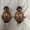Emerald &  Pearl Turkish Artisan Earrings